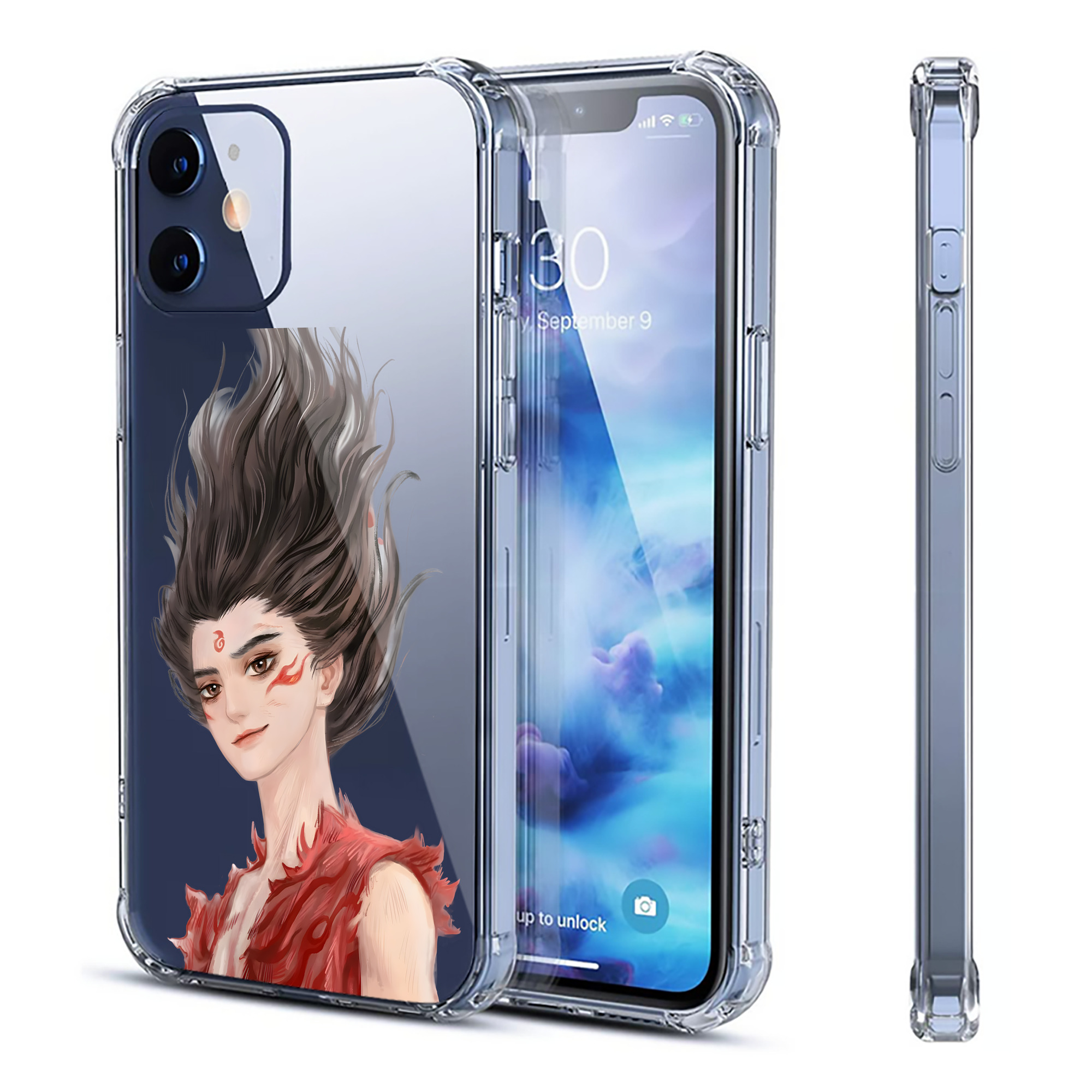（画像用） Ne Zha 2 ナタ 魔童の大暴れ 【iPhone 12シリーズ対応】透明スマホケース（クリアソフトケース）